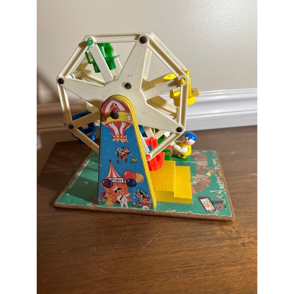 Fisher-Price Other - Vintage 1966 Fisher Price Music Box Ferris Wheel Little People Toy Carnival